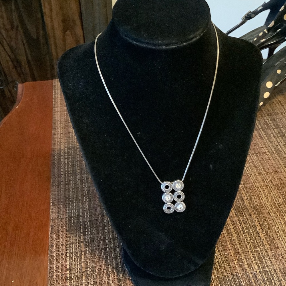 Brighton Silver Necklace with Geometric Pendant